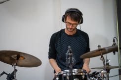 Photo by David Beecroft, May 21st 2019 - "Brain Drain" recording at Blackbird Studio Berlin